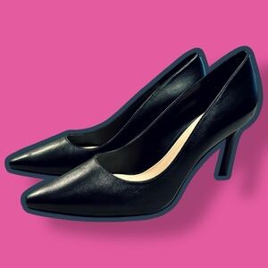 NWOT Nine West ‘Tatiana’ Pointed-Toe Heels in Black Leather Size 11